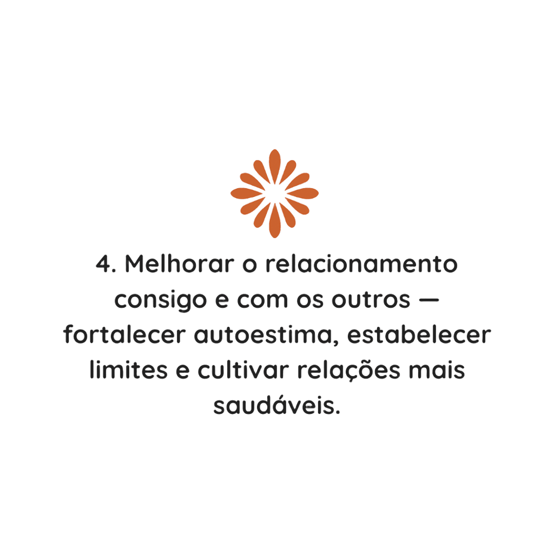 1. Identificar gatilhos emocionais e comportamentais — reconhecer situações, pensamentos e sensações que despertam ansiedade, tristeza ou reações intensas. (4) (1)
